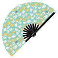 Cute Dog Pattern Bamboo Hand Fan