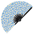 Cute Daisy Pattern Bamboo Hand Fan