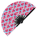 Cute Lips Pattern Bamboo Hand Fan