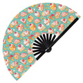 Cute Cake Pattern Bamboo Hand Fan