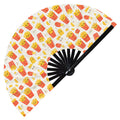 Cute Fries Pattern Bamboo Hand Fan