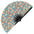 Cute Peach Pattern Bamboo Hand Fan