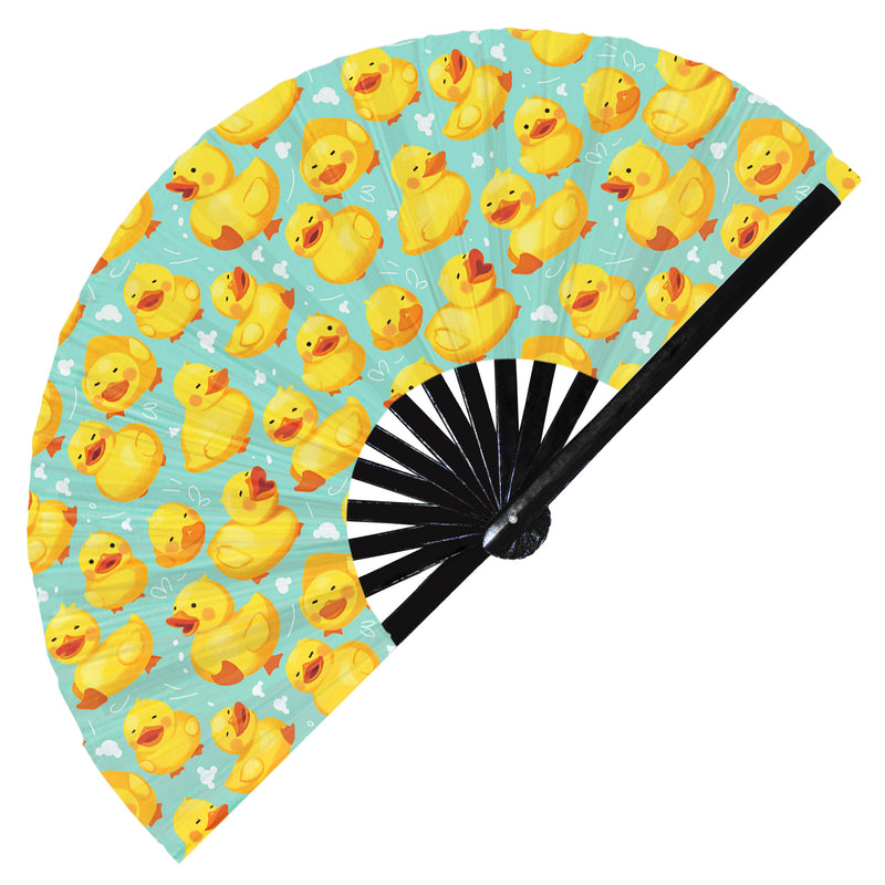 Cute Duck Pattern Bamboo Hand Fan