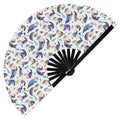 Cute Otter Pattern Bamboo Hand Fan