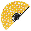 Cute Chicken Pattern Bamboo Hand Fan