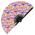 Cute Cake Pattern Bamboo Hand Fan