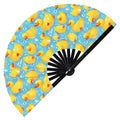 Cute Duck Pattern Bamboo Hand Fan