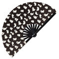 Cute Ghost Pattern Halloween Bamboo Hand Fan