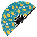 Cute Pineapple Pattern Bamboo Hand Fan