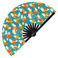 Cute Eagle Pattern Bamboo Hand Fan