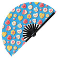 Cute Cookies Pattern Bamboo Hand Fan