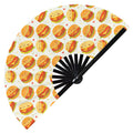 Cute Burger Pattern Bamboo Hand Fan