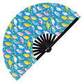 Cute Parrot Pattern Bamboo Hand Fan