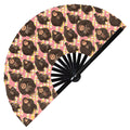 Cute Gorilla Pattern Bamboo Hand Fan