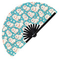 Cute Dog Pattern Bamboo Hand Fan