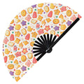 Cute Cookies Pattern Bamboo Hand Fan