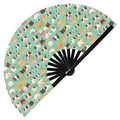 Cute Cow Pattern Bamboo Hand Fan