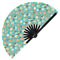 Cute Ice Cream Pattern Bamboo Hand Fan