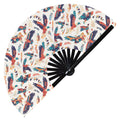 Cute Eagle Pattern Bamboo Hand Fan