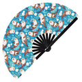 Cute Otter Pattern Bamboo Hand Fan