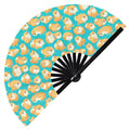 Cute Dog Pattern Bamboo Hand Fan