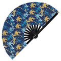 Cute Palm Trees Pattern Bamboo Hand Fan