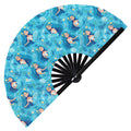 Cute Mermaid Pattern Bamboo Hand Fan