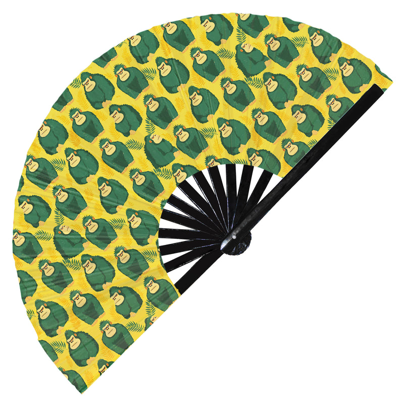 Cute Gorilla Pattern Bamboo Hand Fan