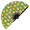 Cute Beaver Pattern Bamboo Hand Fan