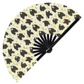 Cute Gorilla Pattern Bamboo Hand Fan