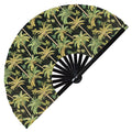 Cute Palm Trees Pattern Bamboo Hand Fan