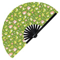 Cute Frog Pattern Bamboo Hand Fan