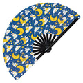 Cute Moon Pattern Bamboo Hand Fan