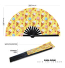 Cute Ice Cream Pattern Bamboo Hand Fan