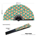 Cute Peach Pattern Bamboo Hand Fan