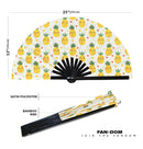 Cute Pineapple Pattern Bamboo Hand Fan