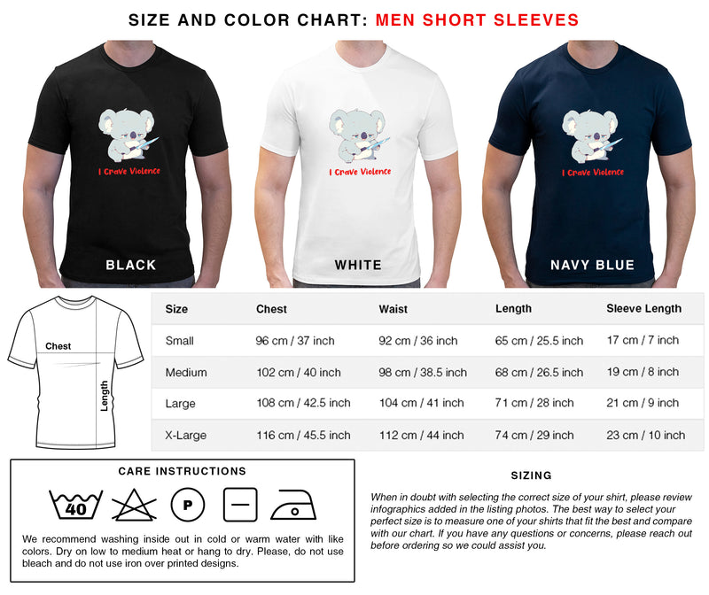 I Crave Violence - Cute Koala Knife | Editable Text - Custom text shirts, totes and bags