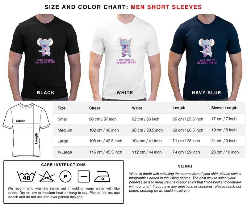I Have Stability, The Ability To Stab - Cute Koala Knife | Editable Text - Custom text shirts, totes and bags