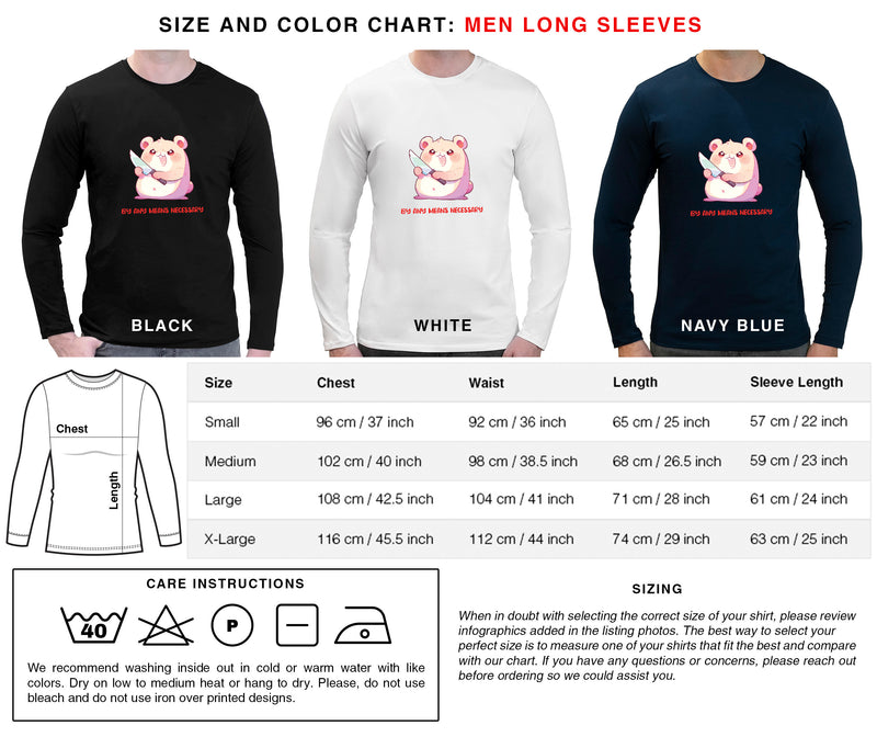 By any means necessary - Cute Hamster Knife | Editable Text - Custom text shirts, totes and bags