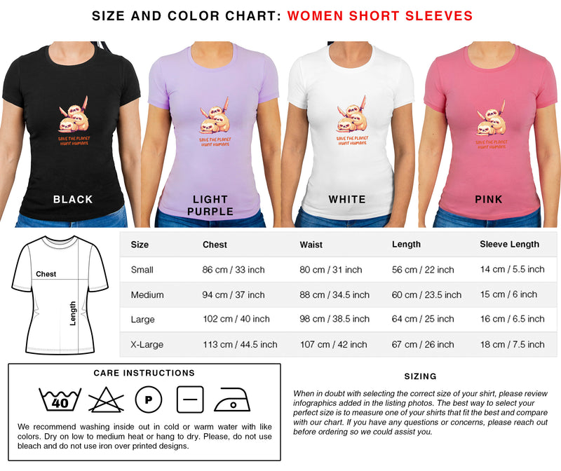 Save The Planet, Hunt Humans - Cute Sloth Knife | Editable Text - Custom text shirts, totes and bags