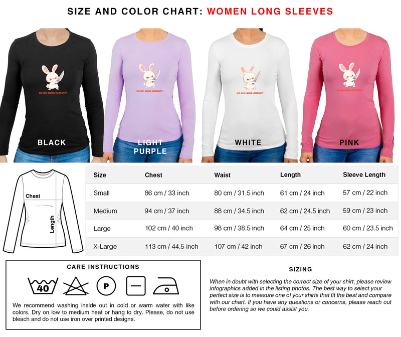 By Any Means Necessary - Cute Rabbit  Knife | Editable Text - Custom text shirts, totes and bags