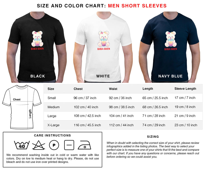 Boba Queen - Cute Bear Boba Tea | Editable Text - Custom text shirts, totes and bags