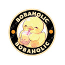 Bobaholic - Cute Duck Boba | Editable Text - Custom text shirts, totes and bags