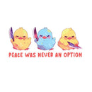 Peace Was Never An Option - Cute Duck Knife | Editable Text - Custom text shirts, totes and bags