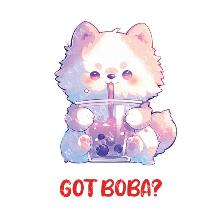 Got Boba? - Cute Dog Boba | Editable Text - Custom text shirts, totes and bags