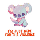 I'm Just Here For The Violence - Cute Koala Knife | Editable Text - Custom text shirts, totes and bags