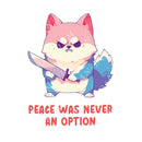 Peace Was Never An Option - Cute Dog Knife | Editable Text - Custom text shirts, totes and bags