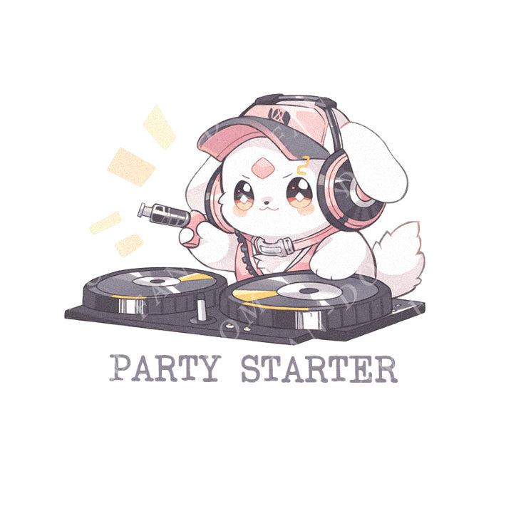 Party Starter - Dj Dog | Editable Text - Custom text shirts, totes and bags