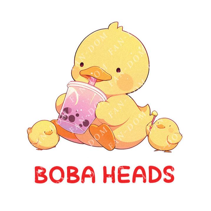 Boba Heads - Cute Duck Boba | Editable Text - Custom text shirts, totes and bags