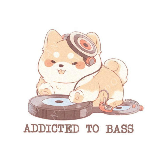 Addicted To Bass - Dj Dog | Editable Text - Custom text shirts, totes and bags